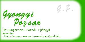 gyongyi pozsar business card